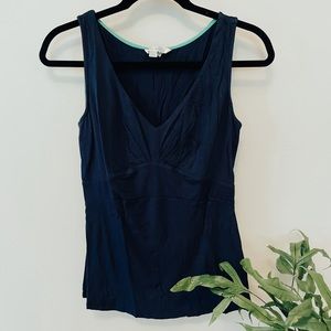 Boden Navy V-Neck Tank
